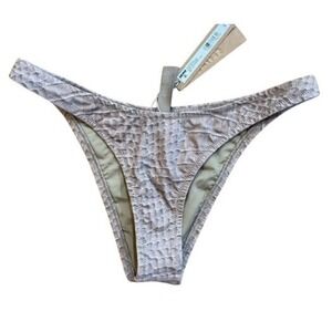 Skims Signature Swim Cheeky Tanga Bottom BB-TNG-8472W Dune Crocodile Print